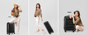 Valise soute grande beige rigide 71 cm