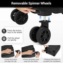 Valise cabine rose rigide 40 cm