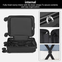 Valise cabine noir rigide 40 cm