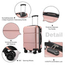 Valise cabine rose rigide 50 cm