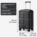 Valise cabine gris rigide 50 cm