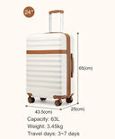 Valise soute très grande beige rigide 86 cm