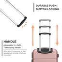 Valise cabine rose rigide 50 cm