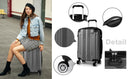Valise soute grande noir rigide 71 cm