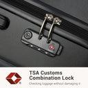 Valise soute moyenne noir rigide 65 cm