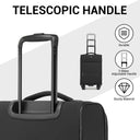 Valise soute moyenne noir souple 59 cm