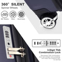 Valise cabine noir rigide 55 cm