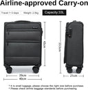 Valise cabine bleu souple 50 cm