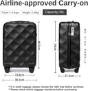 Valise soute moyenne bleu rigide 64 cm