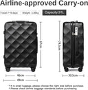 Valise soute moyenne noir rigide 64 cm