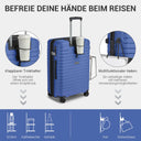 Valise soute moyenne gris rigide 65 cm