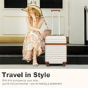 Valise soute grande beige rigide 75 cm