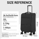 Valise soute moyenne noir souple 59 cm