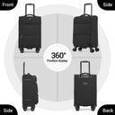 Valise soute moyenne noir souple 59 cm