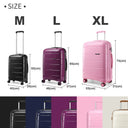 Valise cabine violet rigide 50 cm