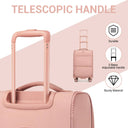 Valise soute moyenne vert souple 59 cm