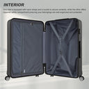 Valise soute très grande bleu rigide 85 cm