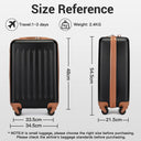 Valise cabine marron rigide 50 cm