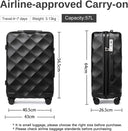 Valise cabine noir rigide 54 cm