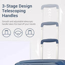 Valise cabine bleu rigide 55 cm