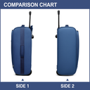 Valise cabine bleu souple 51 cm
