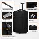 Valise cabine gris souple 51 cm