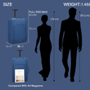 Valise cabine violet souple 51 cm