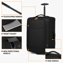 Valise cabine violet souple 51 cm